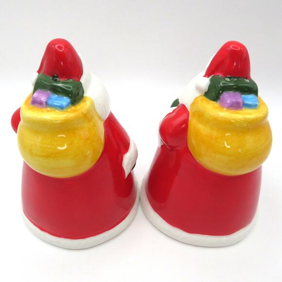 Santa Salt & Pepper Shakers Ceramic SE China Christmas Holiday Kitchen Set of 2 - Picture 5 of 12